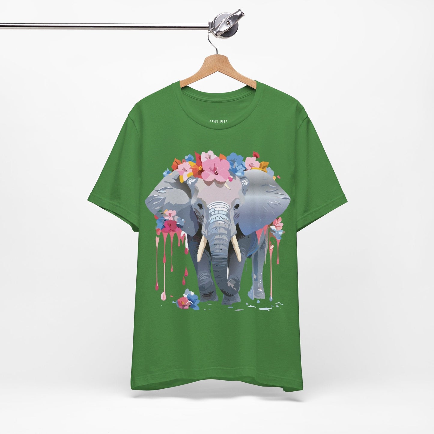 Elephant Graphic Unisex 100 Cotton Jersey Vintage Art Design Tee 6