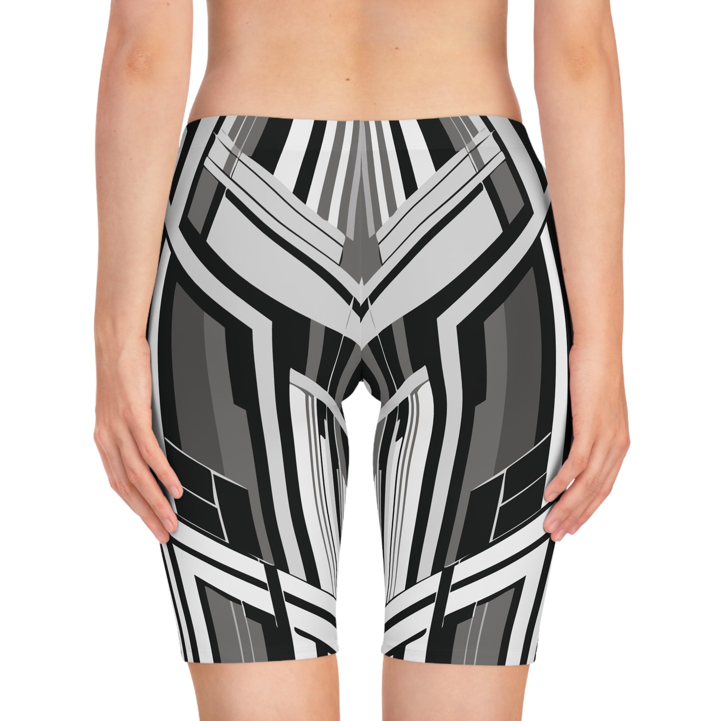 Abstract Biker Shorts