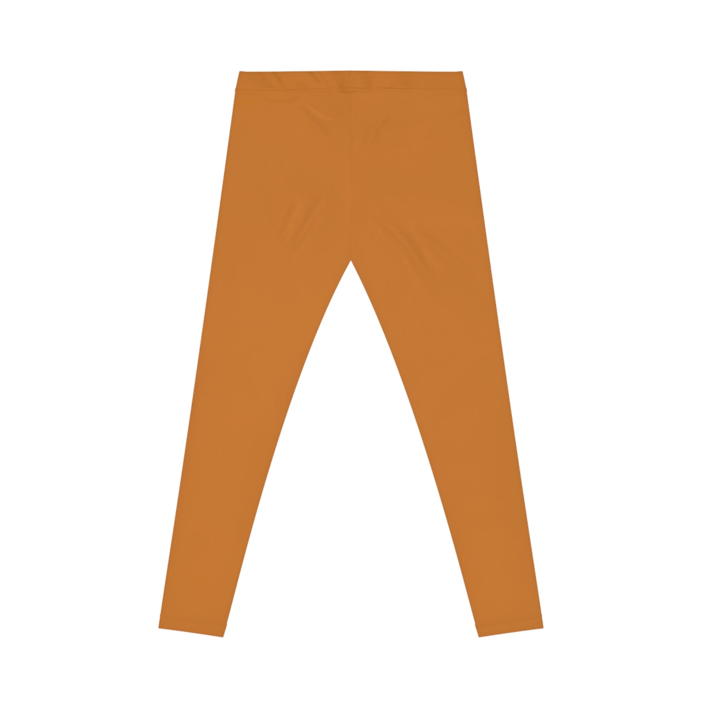 Ochre Orange Color Women's Poly-Span Casual Leggings XS-2XL