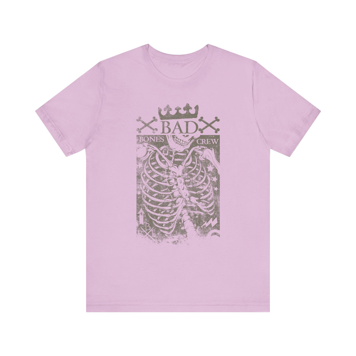 Skeleton Ribcage Tee Bones Crew Graphic Unisex Cotton Shirt A-10