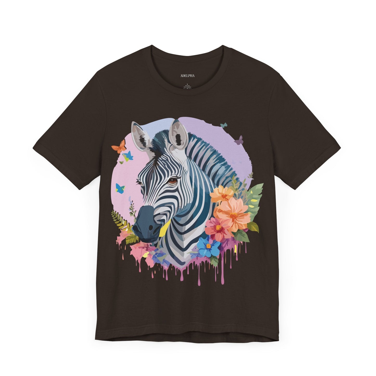 Zebra Graphic Unisex 100 Cotton Vintage Animal Art T-Shirt 3