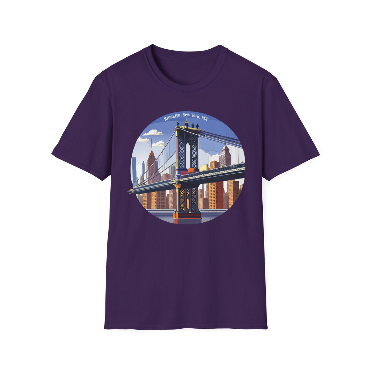 Brooklyn Bridge Illustration T-Shirt | New York City Skyline