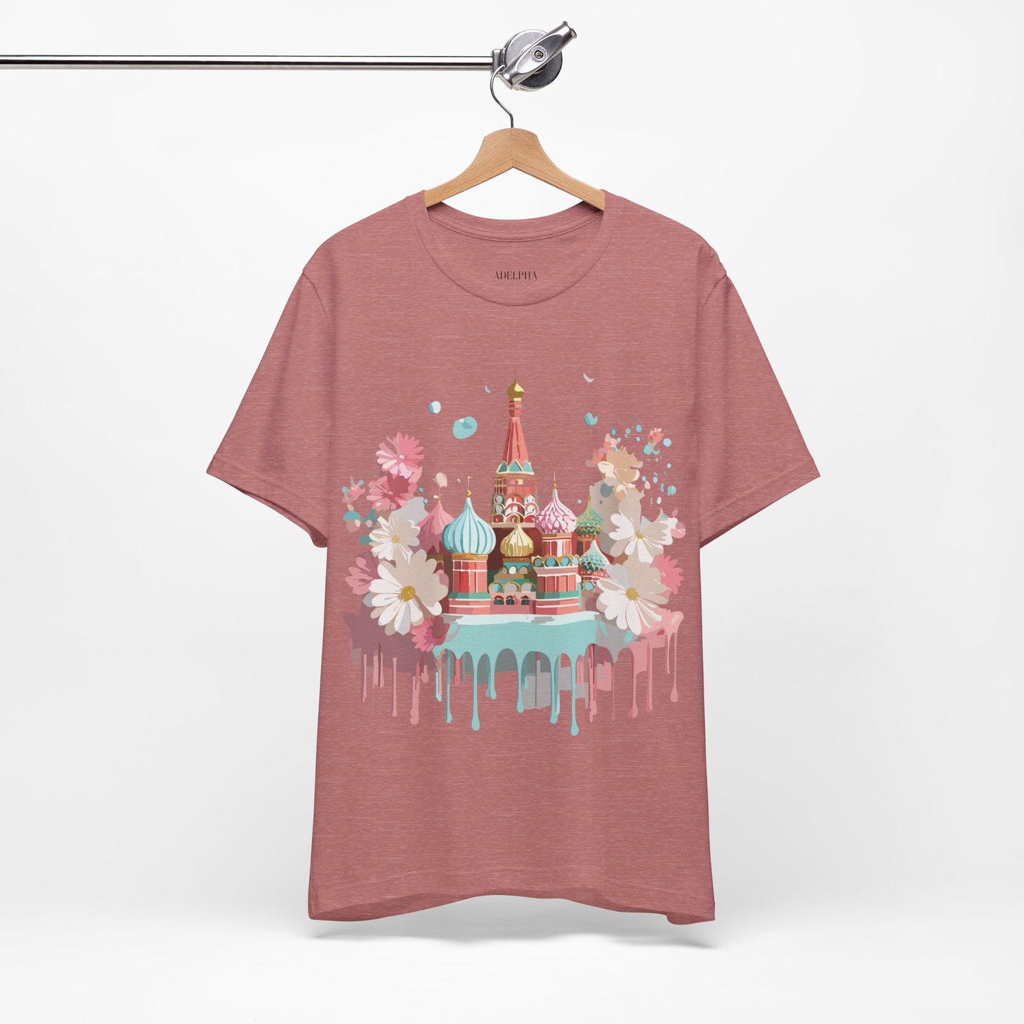 Unisex Graphic Tee With Vintage Moscow Artwork By Adelpha Premium Short Sleeve Shirt