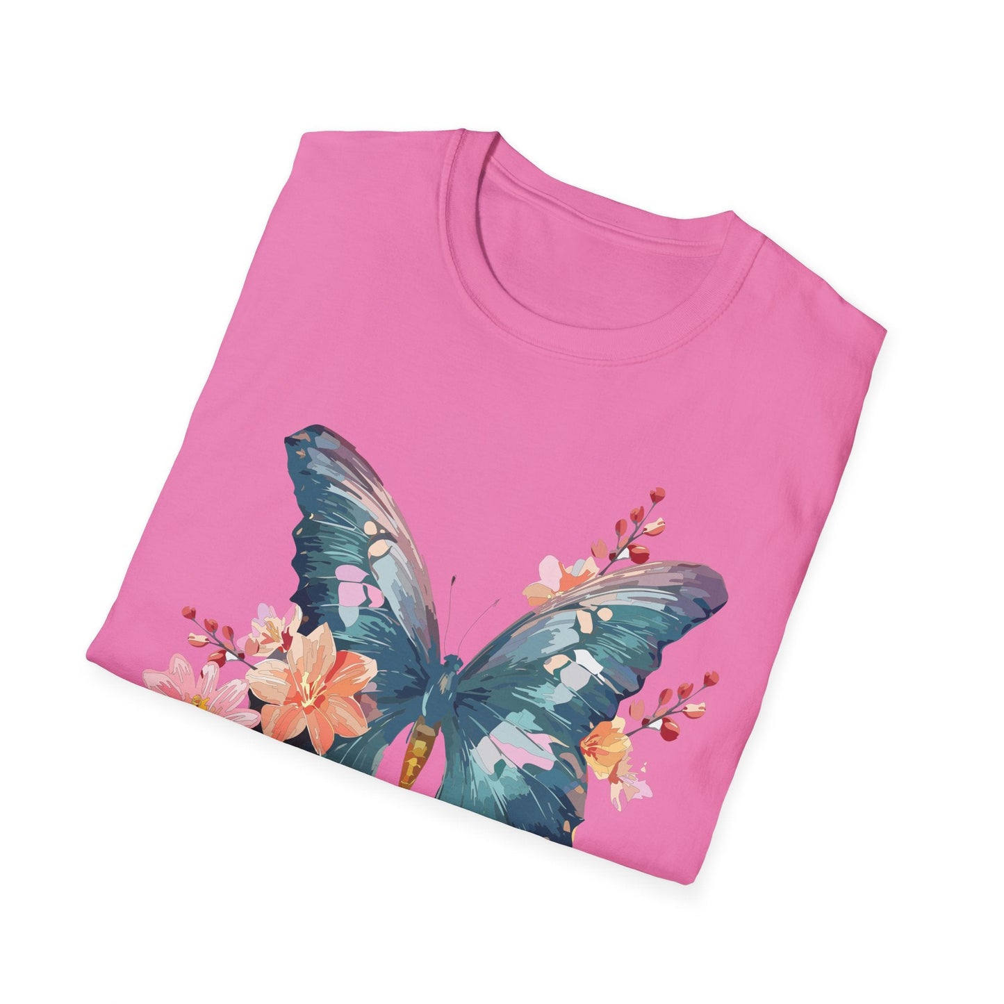 Butterfly T Shirt Unisex Gildan Softstyle 64000 100 Percent Ring Spun Cotton Monarch Tee