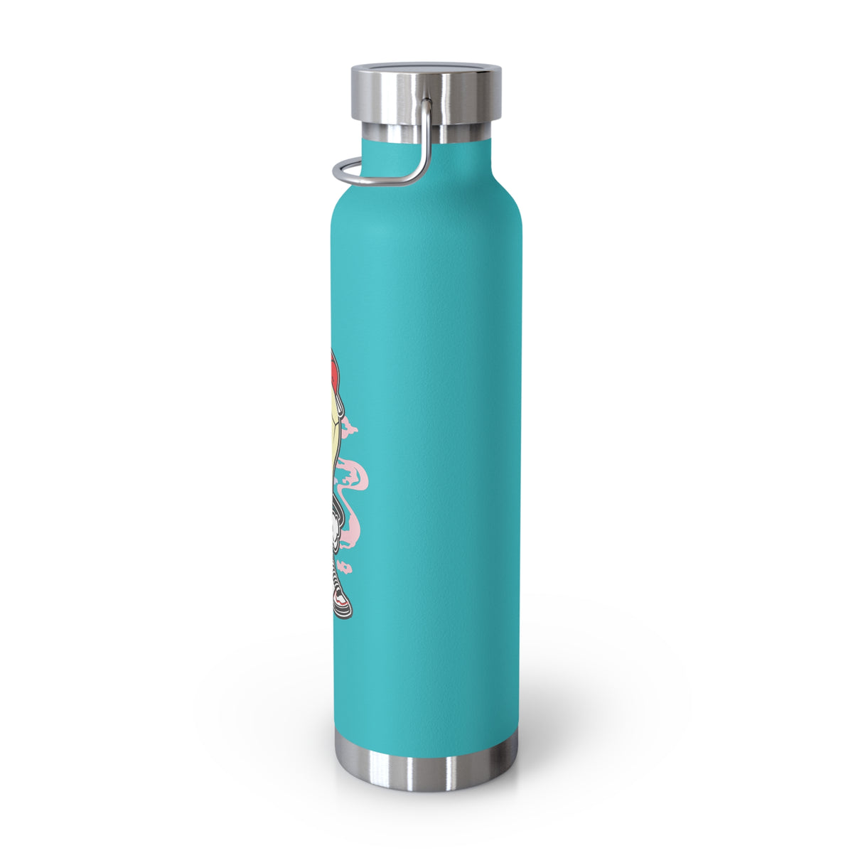 22oz Copper Insulated Water Bottle with Cartoon Design - CV97