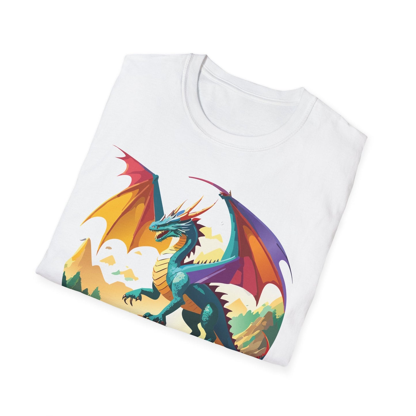 Dragon T Shirt Unisex Dragon Shirt Animal Design Softstyle Tee 100 Percent Cotton