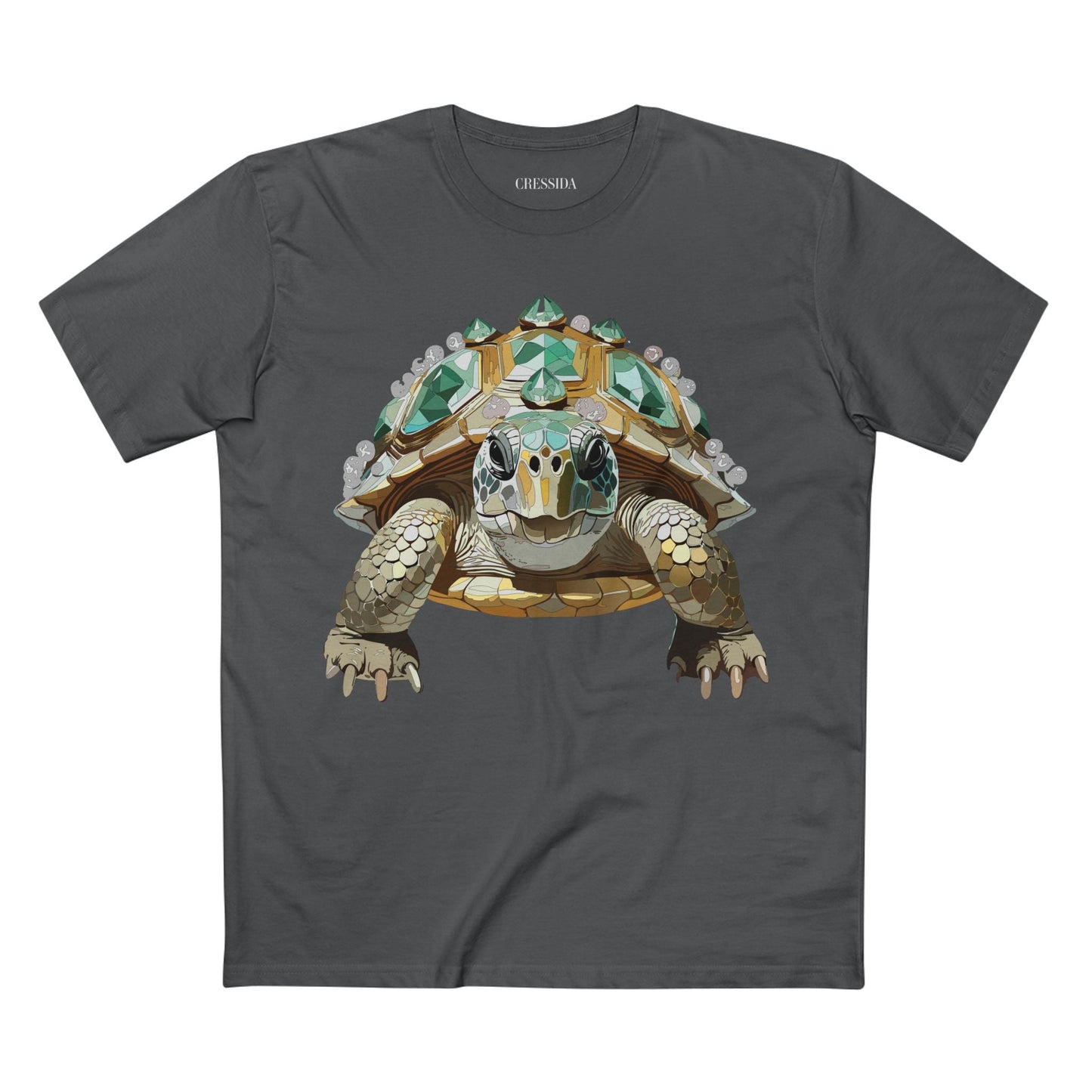 Turtle Graphic Unisex 100 Cotton Tee With Unique Animal Golden Medallion Art Design 29