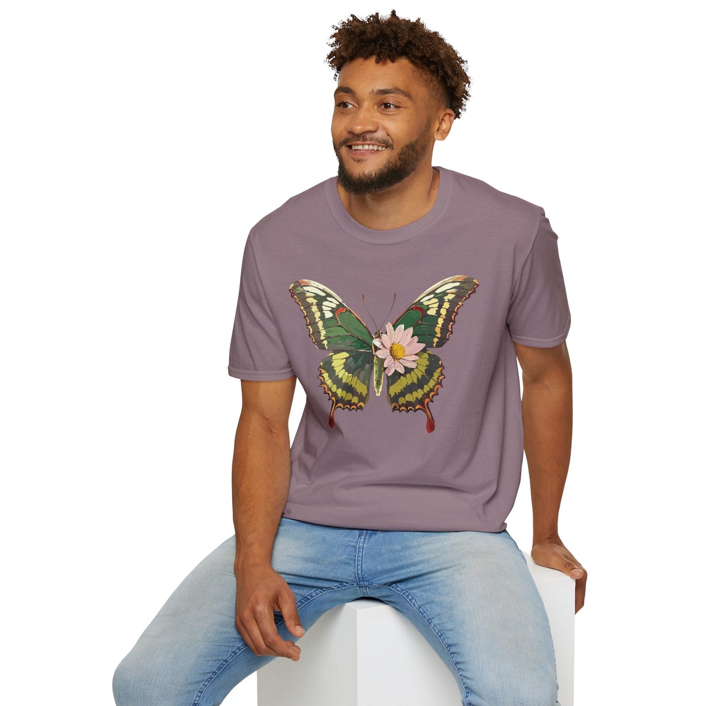 Butterfly Shirt Unisex Monarch Butterfly Tee Gildan Softstyle 64000 100% Ring Spun Cotton