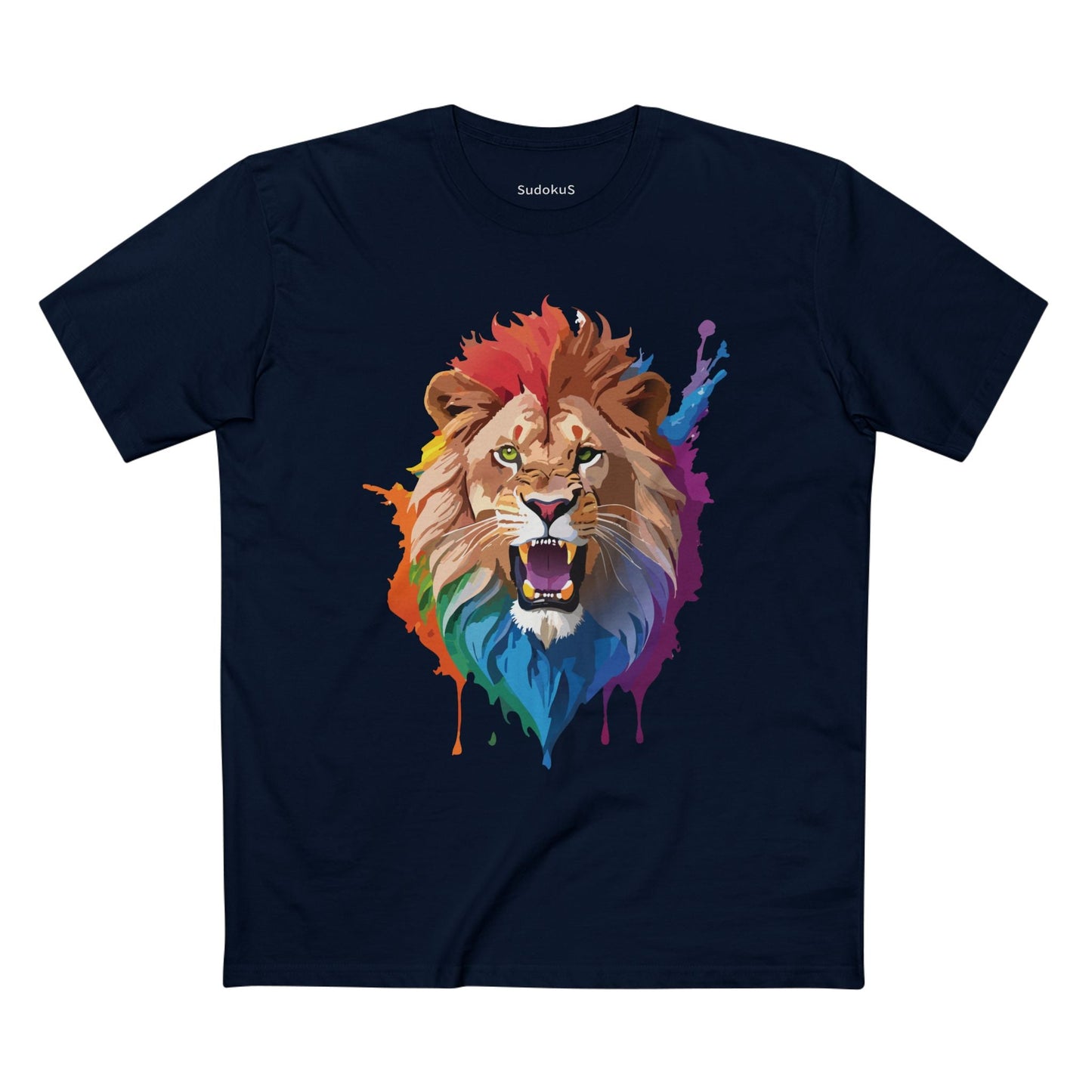 Lion Graphic Unisex 100 Cotton Staple Tee with Animal Design Artwork 27