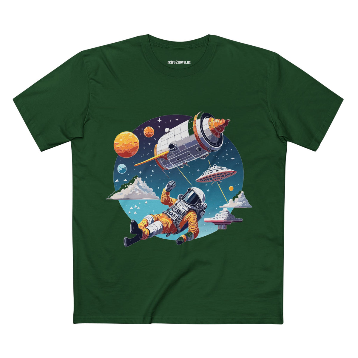 Cosmos Astronaut Graphic Tee Staple Unisex 100 Cotton Tee Shirt - CS-45