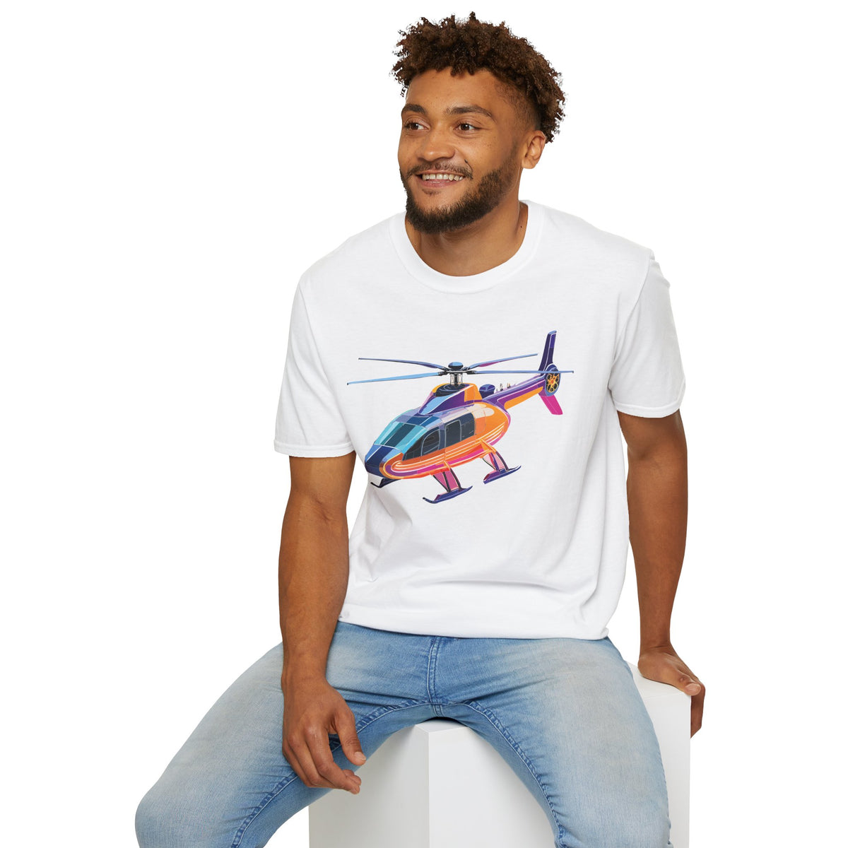 Chopper Helicopter Graphic Tee Gildan Unisex 100 Cotton Tee Shirt c02