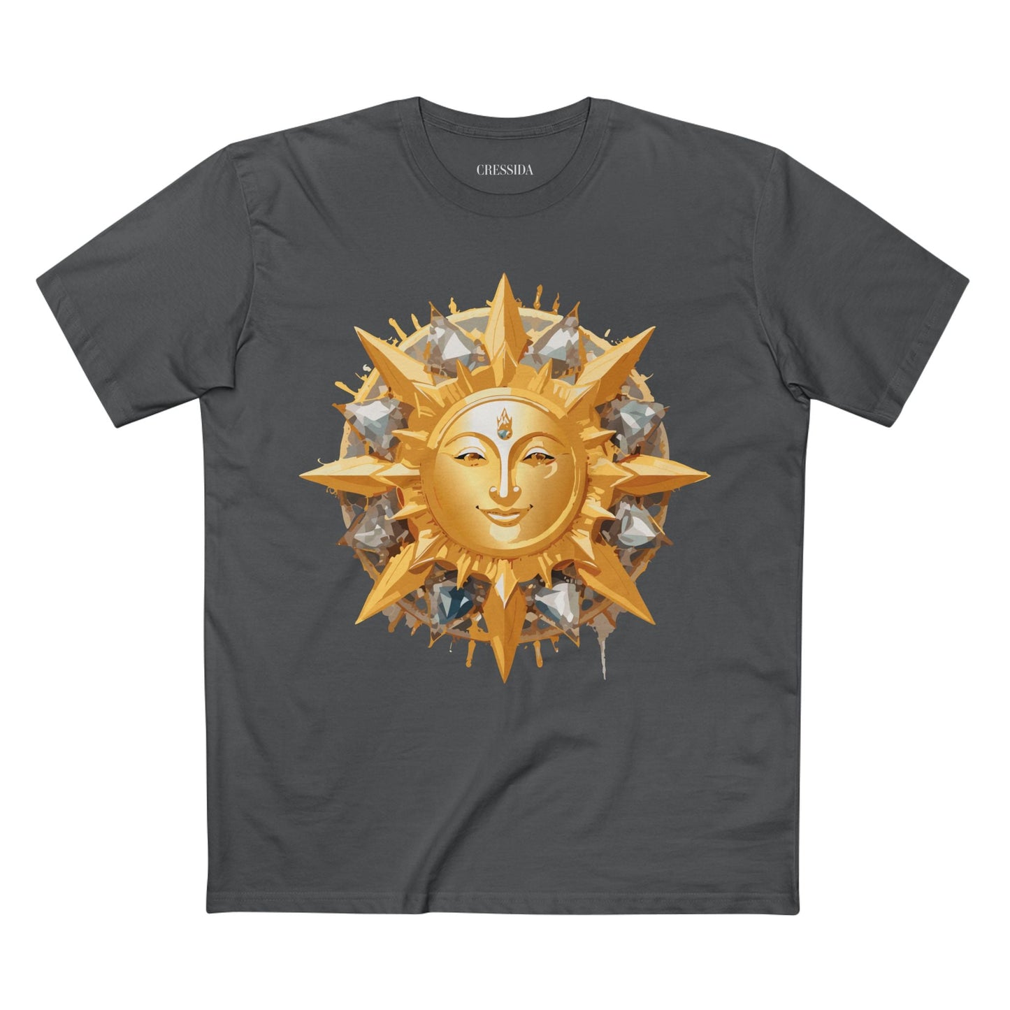 Gold Sun Graphic Unisex 100 Cotton T-Shirt with Golden Art Design 14