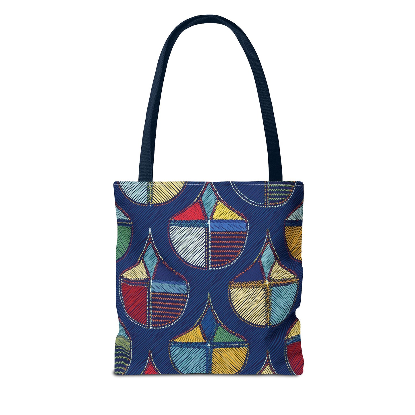 Denim Fabric Imitation Print Unisex Canvas Bag Poly Spun 3 Sizes Tote Bag 189-7