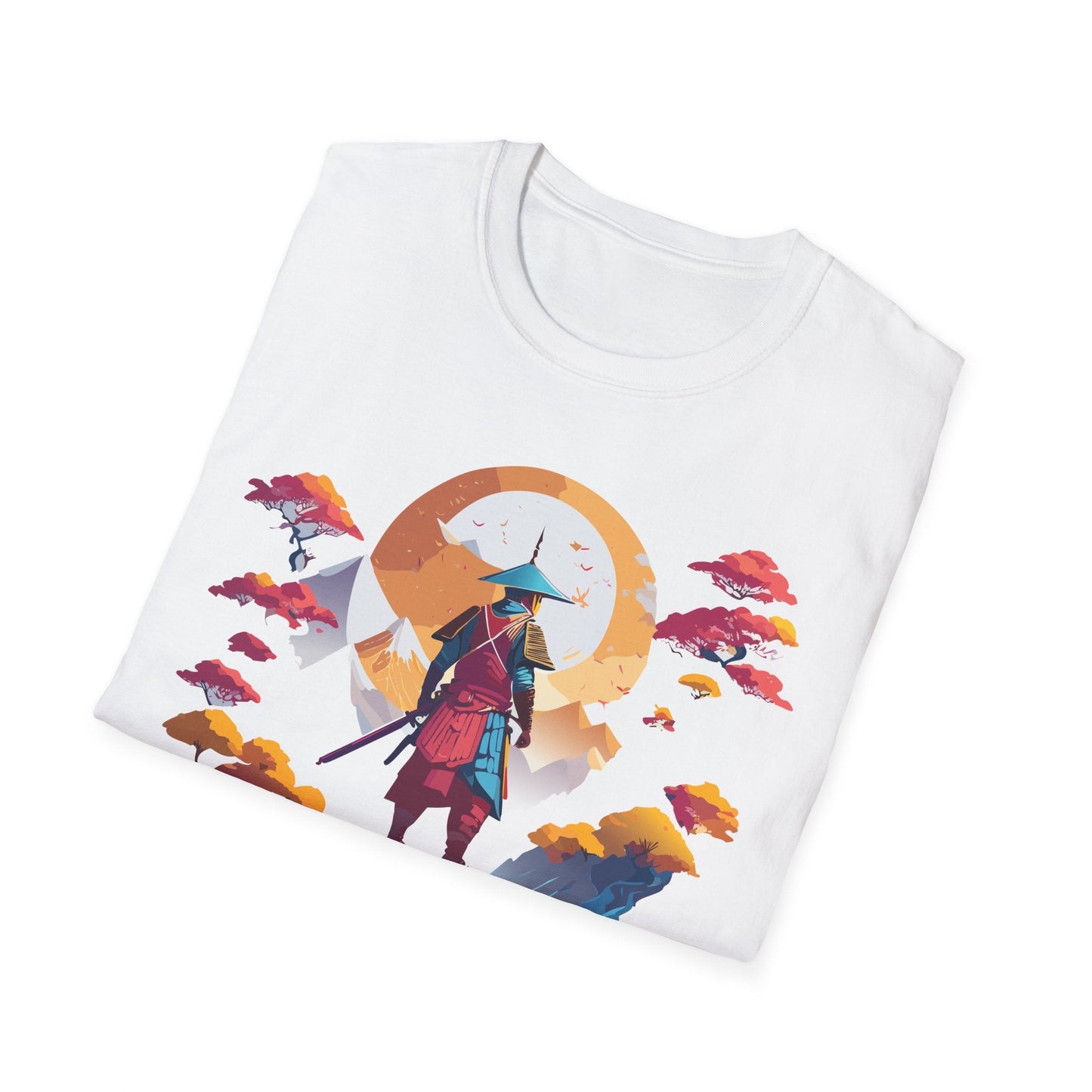 Gildan Softstyle 64000 Samurai T Shirt Unisex Cotton Tee With Samurai Design Relaxed Fit