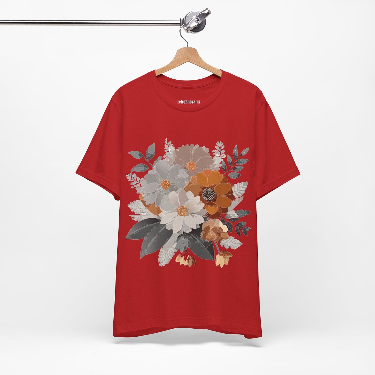 Flowers Shirt Floral Shirt Unisex Tee Lightweight Jersey Short Sleeve Floral Print Free Shipping