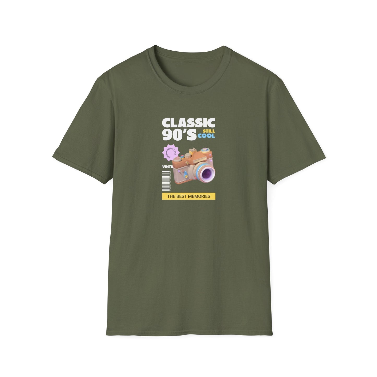 90s Camera T-Shirt Classic 90s Cool Unisex Cotton Retro Photography Tee