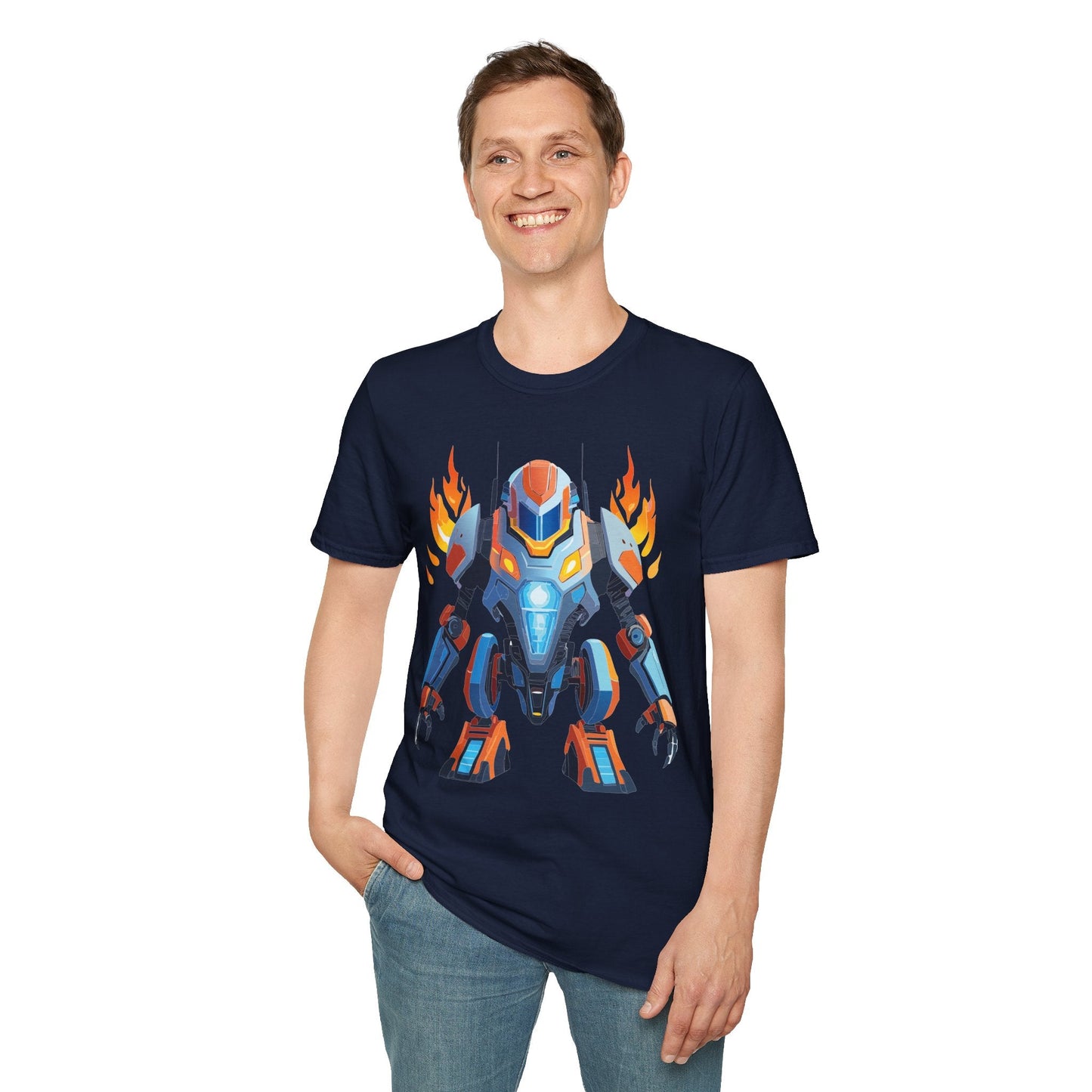 Cyborg Tee Unisex Robot Shirt Terminator Shirt Art Design Gildan Softstyle 64000 Cotton Tee