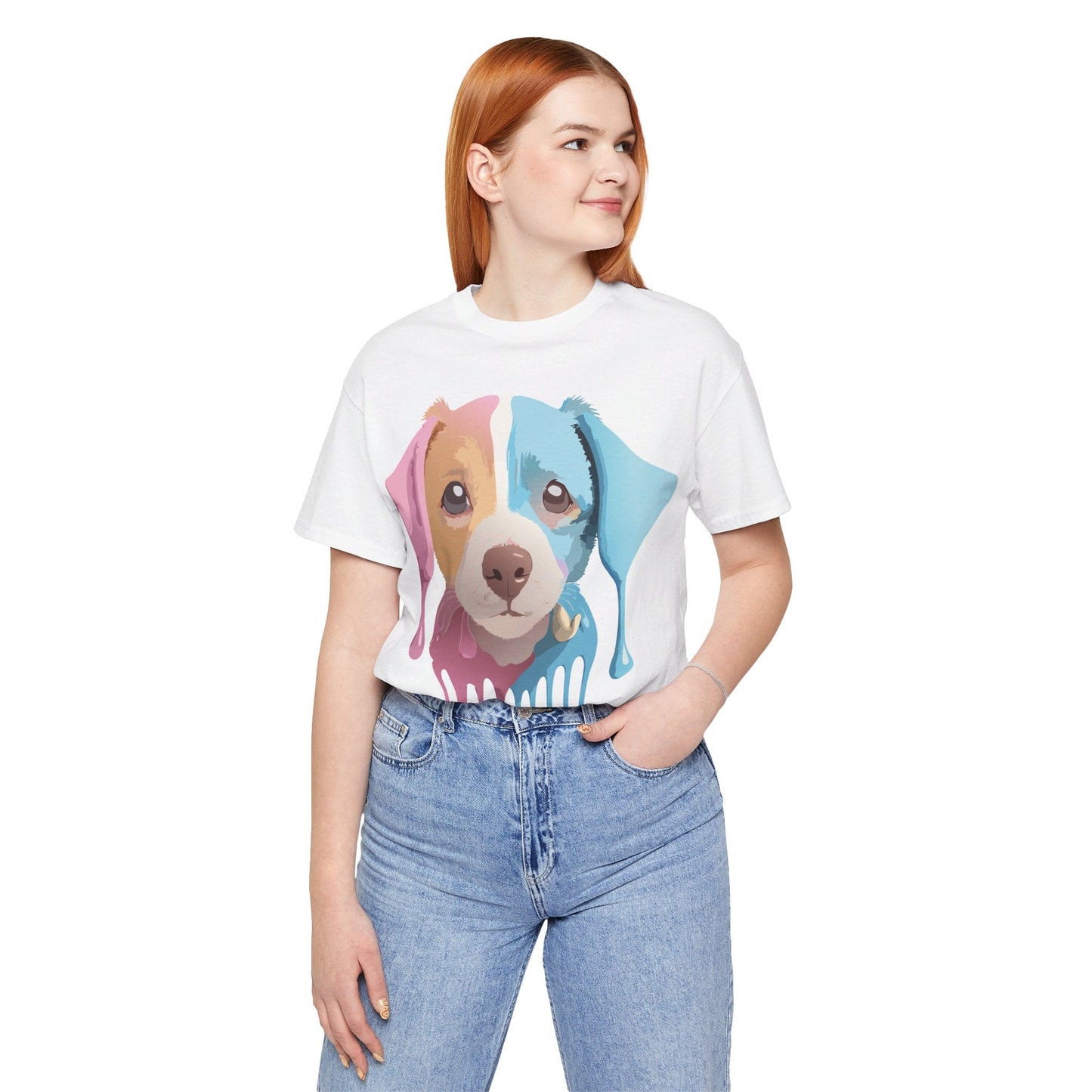 Unisex Dog Graphic Tee With Vintage Inspired Artwork By Adelpha Short Sleeve Casual Shirt
