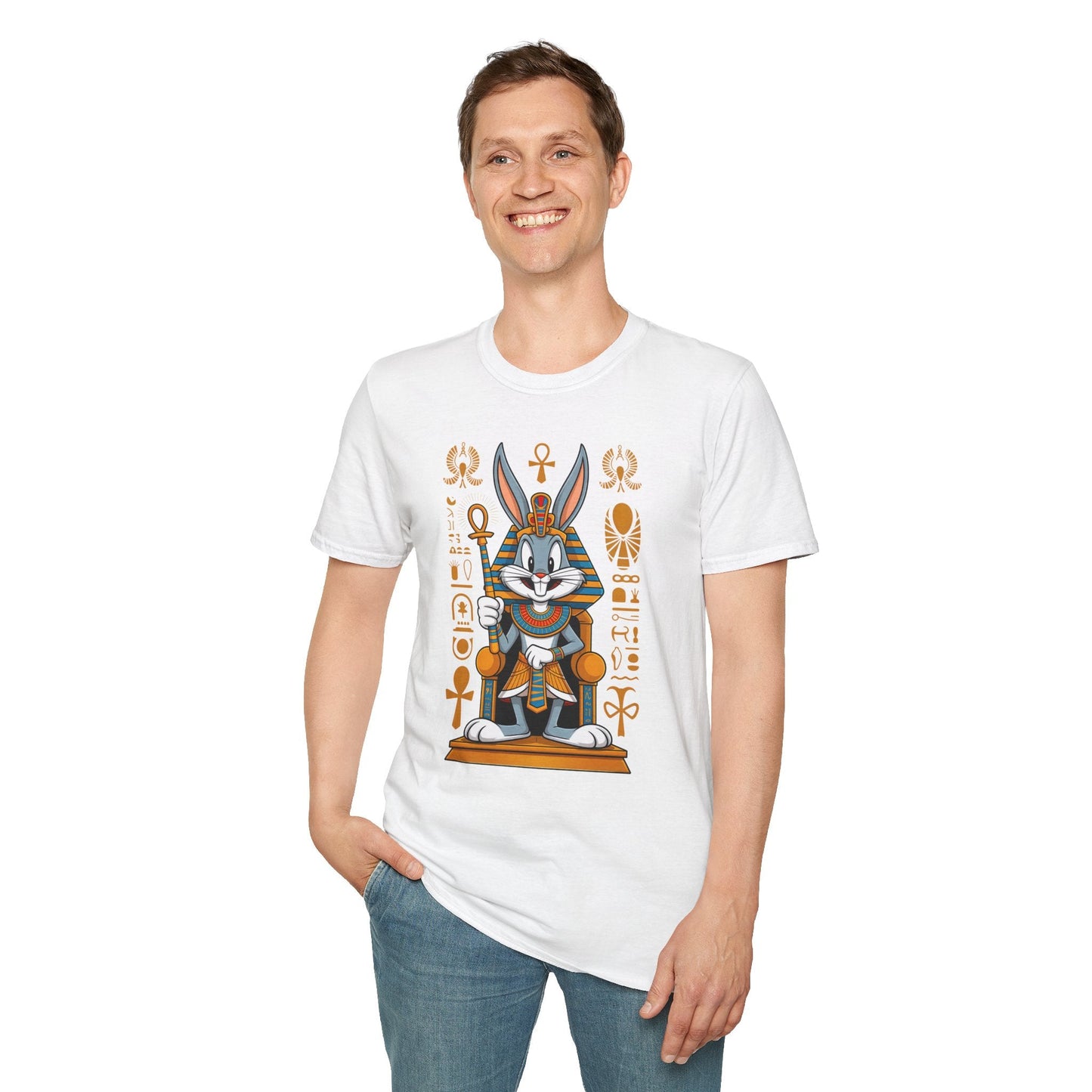 Bugs Bunny T Shirt Unisex Softstyle 64000 Cartoon Animation Tee Ring Spun Cotton
