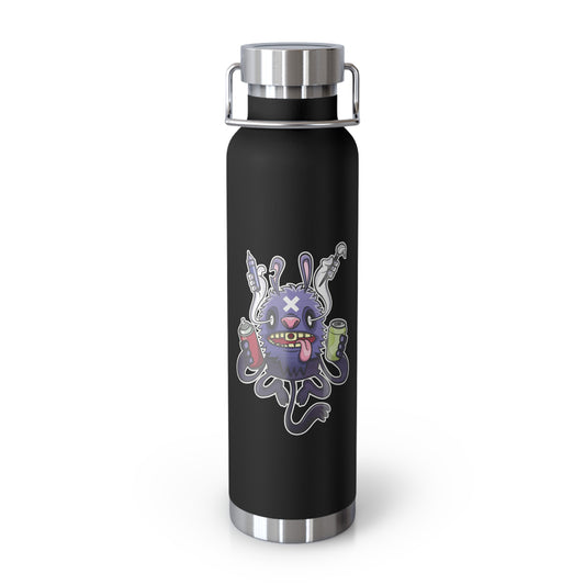 22oz Copper Insulated Water Bottle with Cartoon Design - CV66