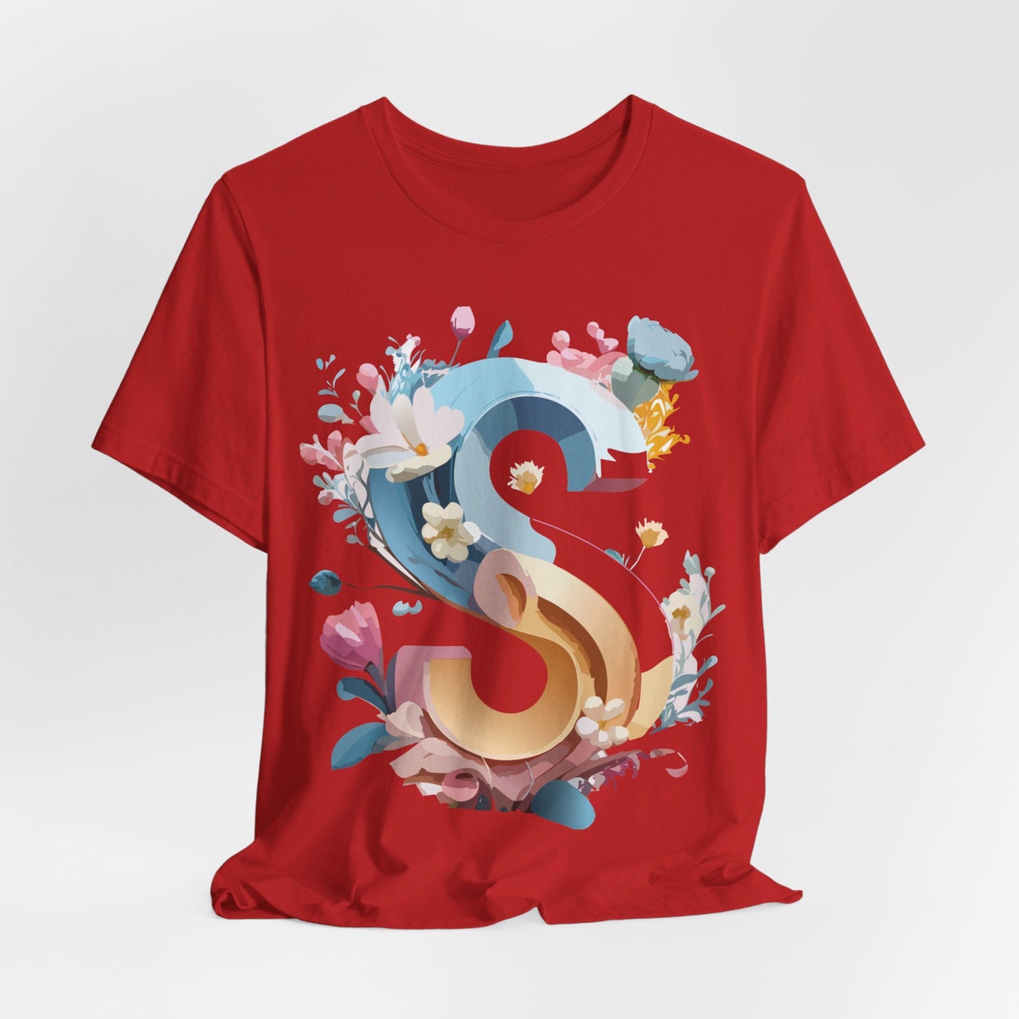 Letter S Shirt Graphic Tee Unisex Jersey Short Sleeve Premium Vintage Inspired Artwork Adelpha