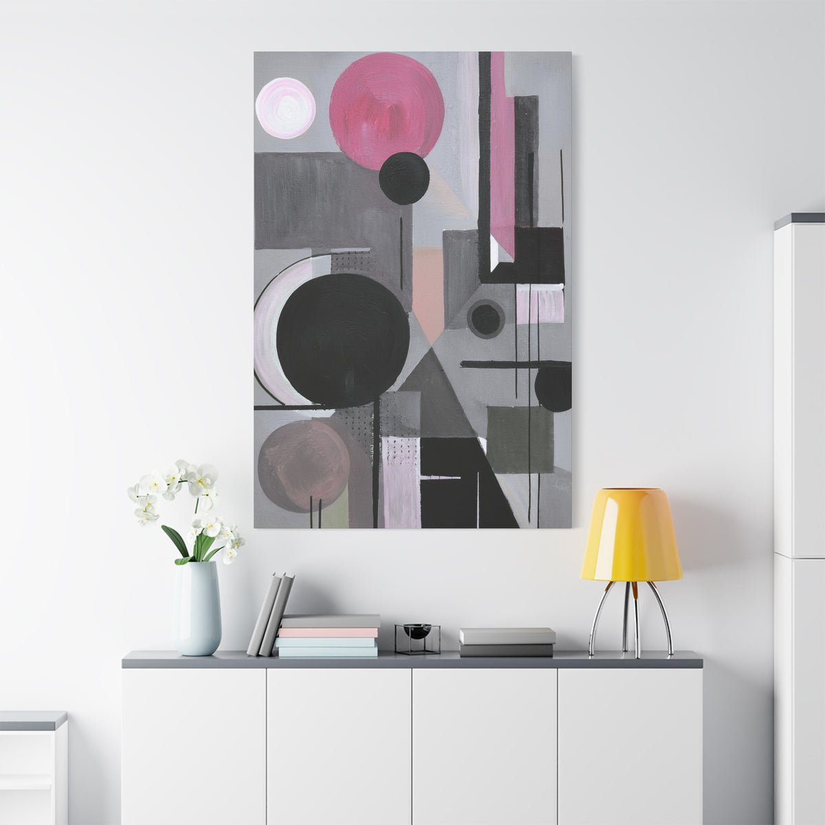 Abstract Geometric Painting Print Canvas 20x24,20x30,24x30 24x32,24x36,30x40 32x48,36x48,40x60 Pine-Wood Inner Frame ABS-42