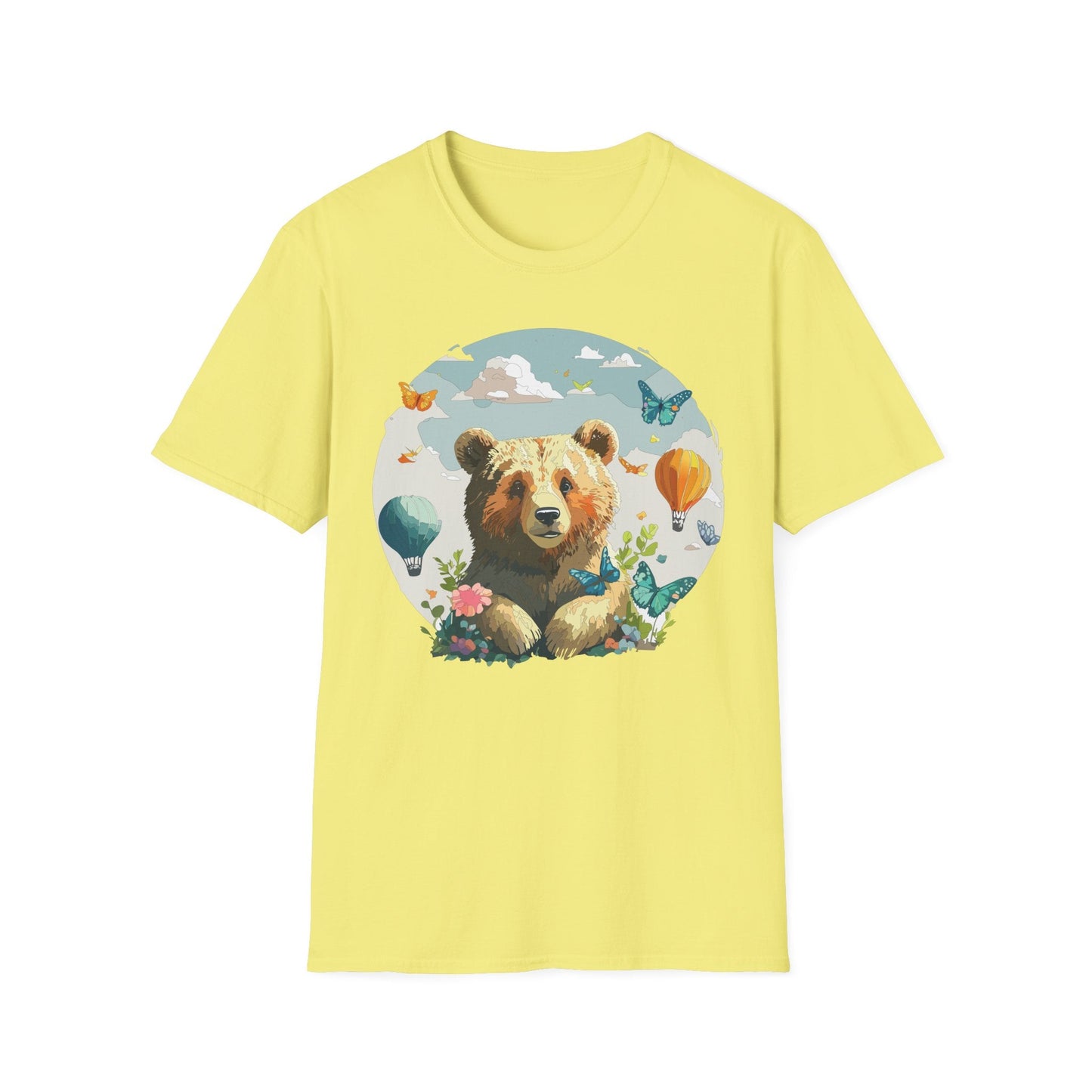 Bear T Shirt Unisex Teddy Bear Tee Softstyle 64000 Breathable Everyday Wear For All Ages