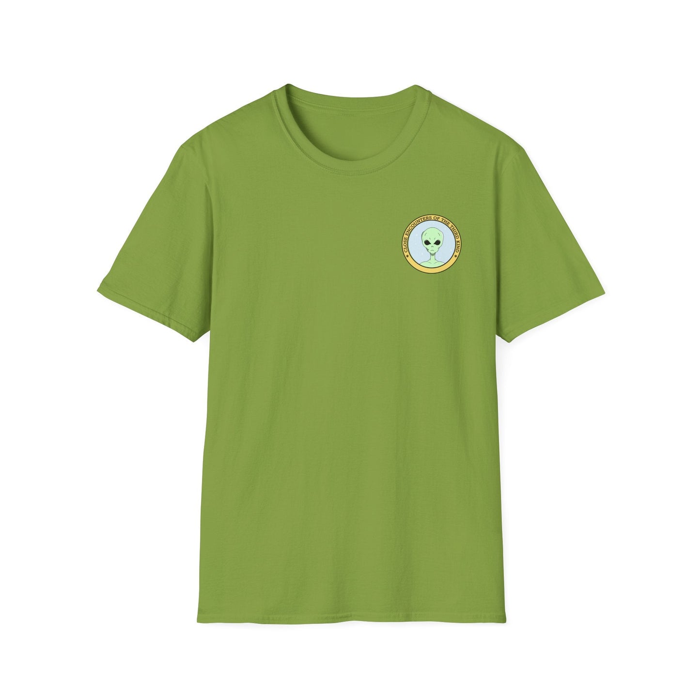 Alien Badge TShirt  Small Chest Logo I Believe Retro Space Tee