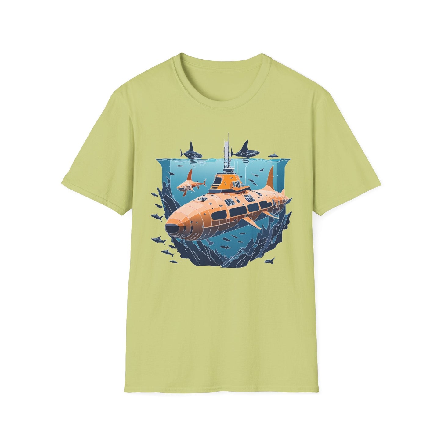 Ocean T Shirt Unisex Gildan Softstyle 64000 Ocean Theme Tee 100 Percent Cotton Fabric