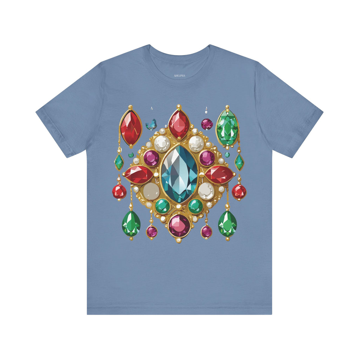 Jewelry Graphic Unisex Cotton Bella+Canvas Tee with Art Design n138