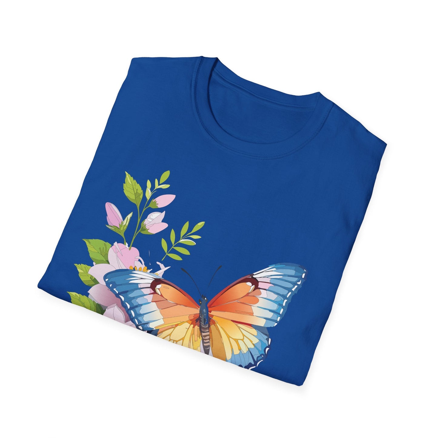 Butterfly T Shirt Unisex Monarch Design Gildan Softstyle 64000 Ring Spun Cotton Tee