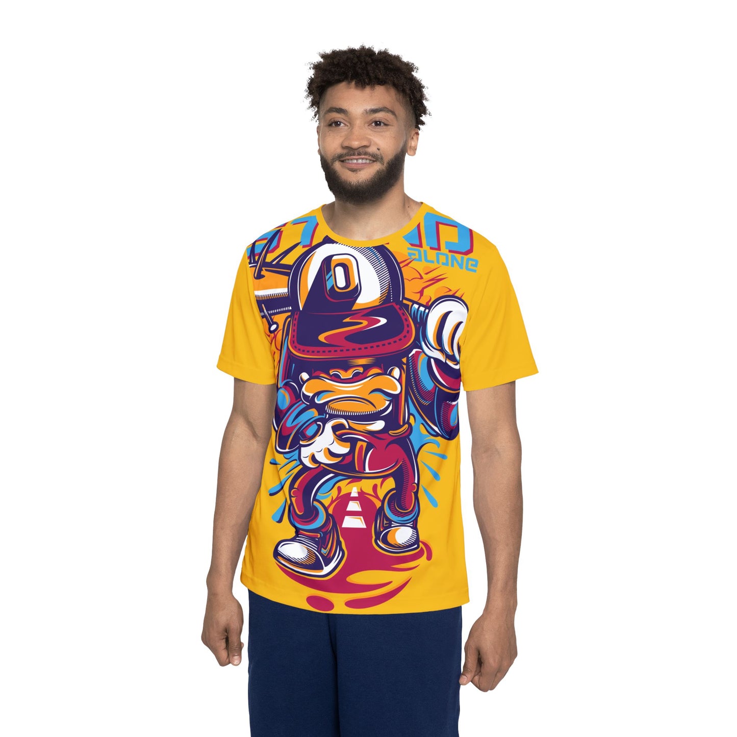 Be9 Fun Graphic T-Shirt, Art Design Poly Shirt, All Over Print Graphic Tee, Funny Print T-Shirt, Funny Cartoon Tee