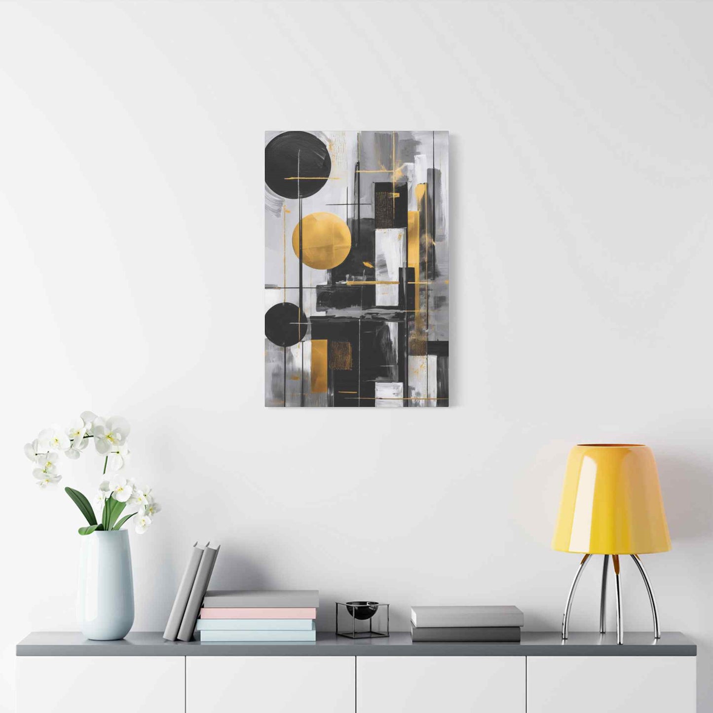 Black Abstract Painting Print Canvas 20x24,20x30,24x30, 24x32,24x36,30x40, 32x48,36x48,40x60 Pine-Wood Inner Frame ABS-21