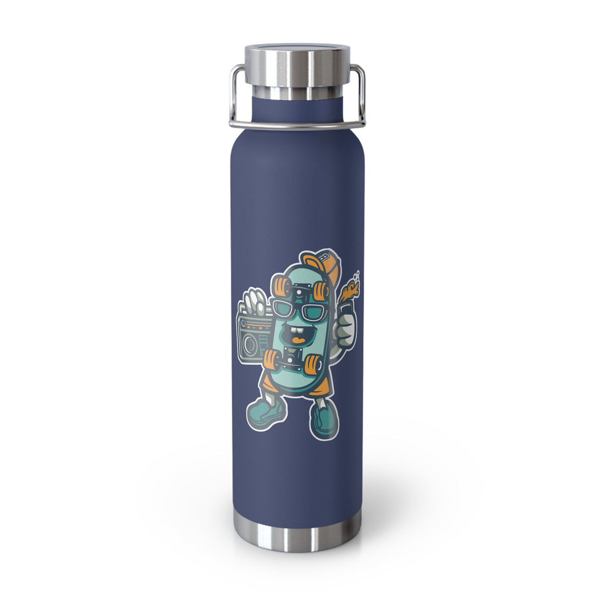 22oz Copper Insulated Water Bottle with Cartoon Design - CV57