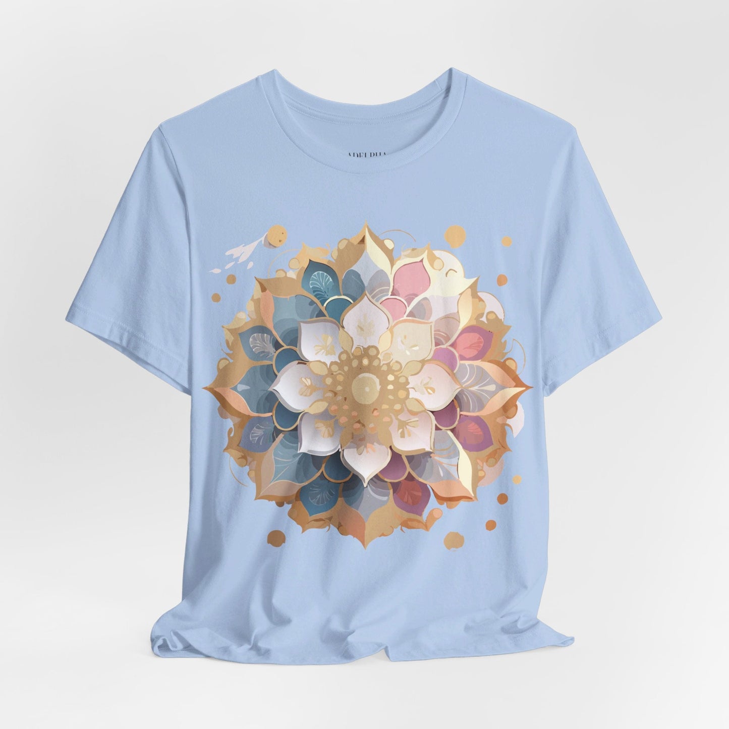Mandala Graphic Tee For Men And Women By Adelpha Unisex Short Sleeve Art Design Shirt