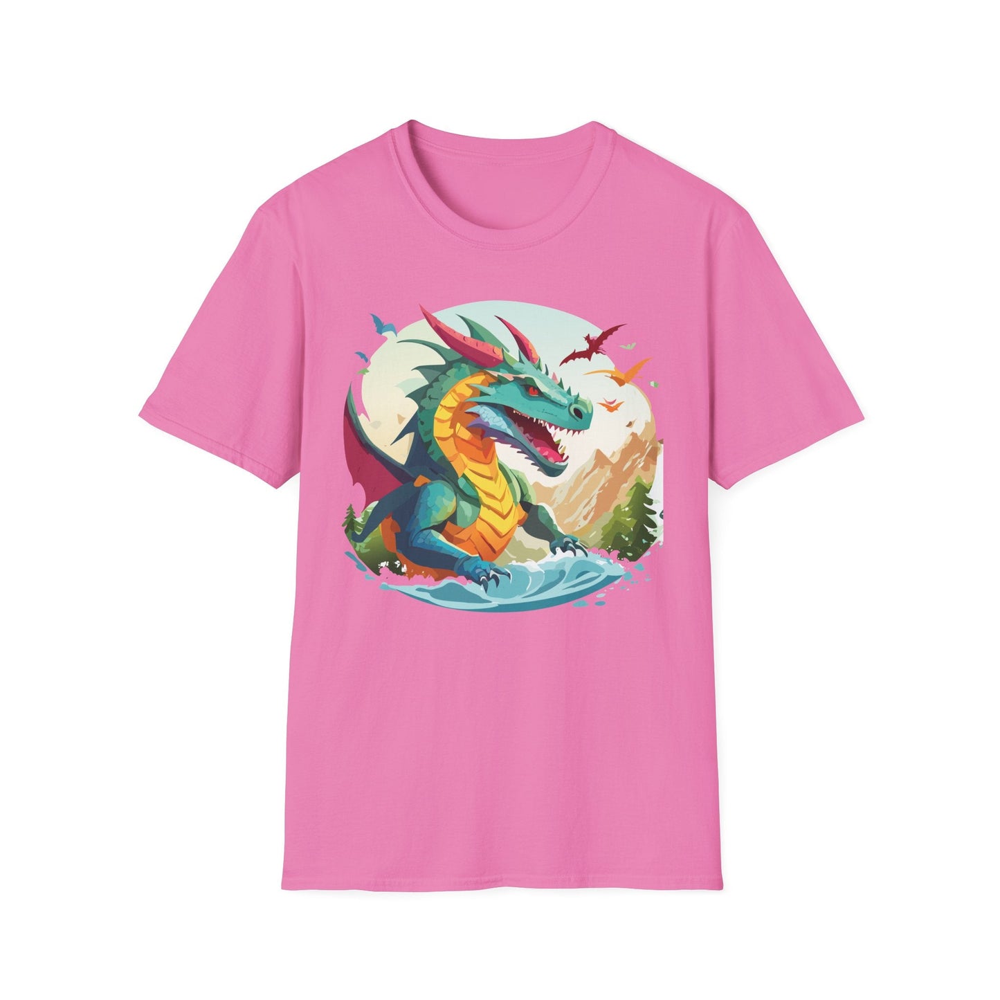 Dragon T Shirt Unisex Animal Tee Softstyle 64000 Premium 100 Percent Ring Spun Cotton