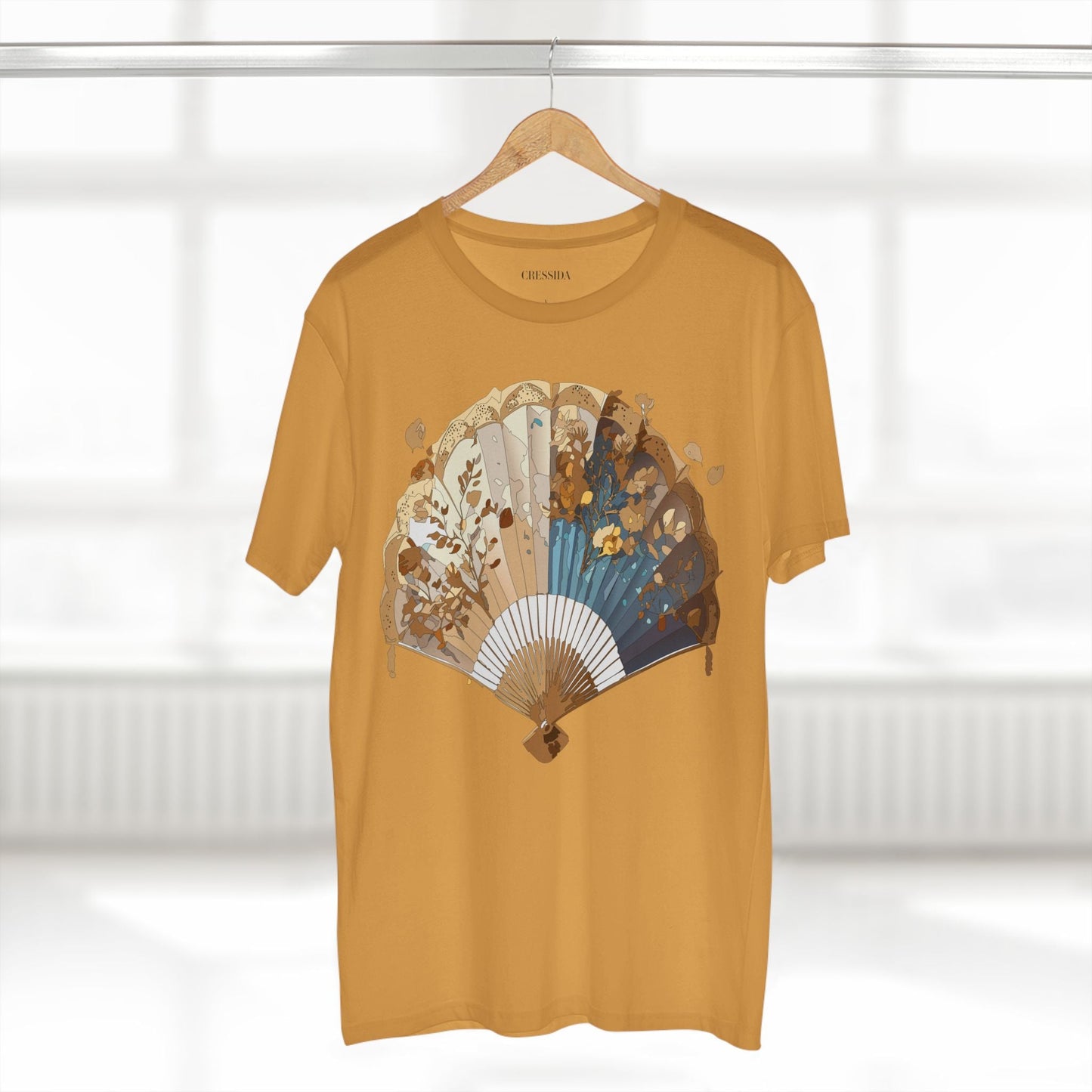 Antique Fan Graphic Design T-Shirt Unisex 100 Cotton Floral Carnival Artwork Tee 3