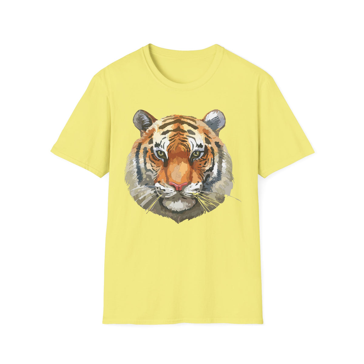 Watercolor Tiger Face T-Shirt | Wildlife Illustration, Animal Print