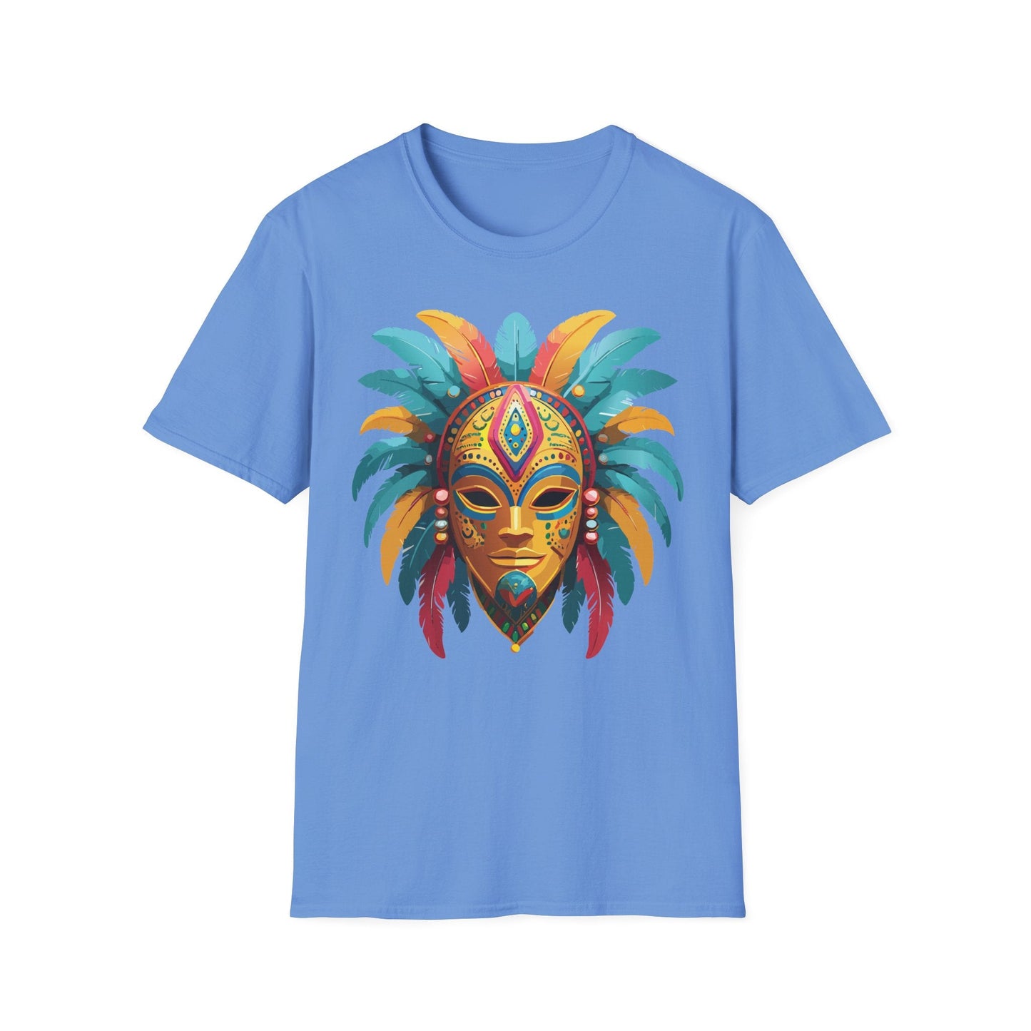 Unisex Mask Tee Shirt Masquerade Design Softstyle Gildan 64000 Comfortable Cotton Tee
