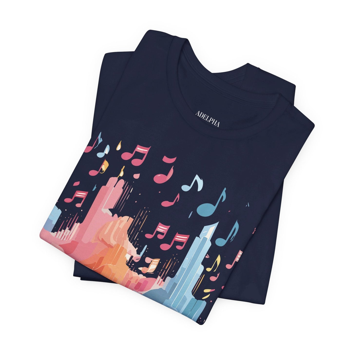 Music Graphic Unisex 100 Cotton Vintage Art with Musical Elements Tee 23