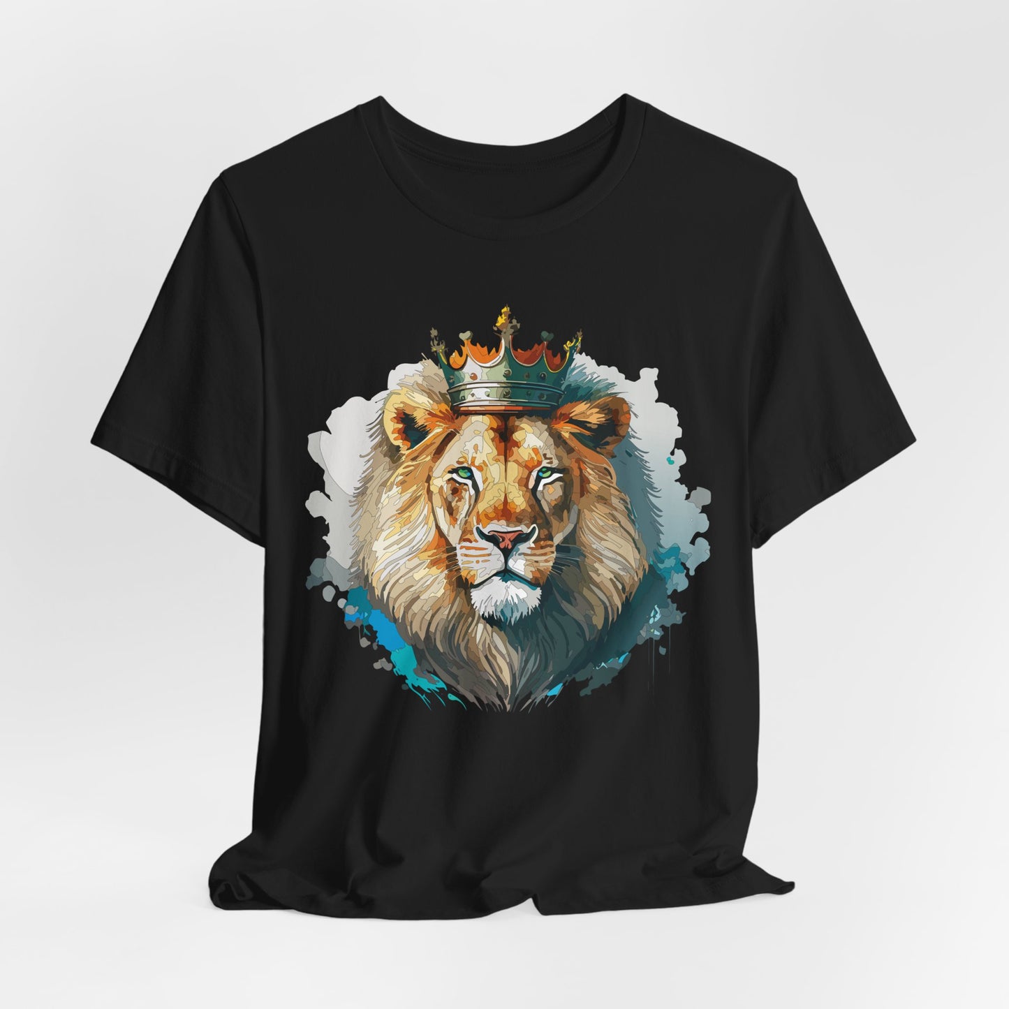 Unisex King Lion Tee, Animal Shirt, Tee Shirt with Lion, Crown T-Shirt, Animal King Tees, Crown Shirt, Safari T-Shirt 3