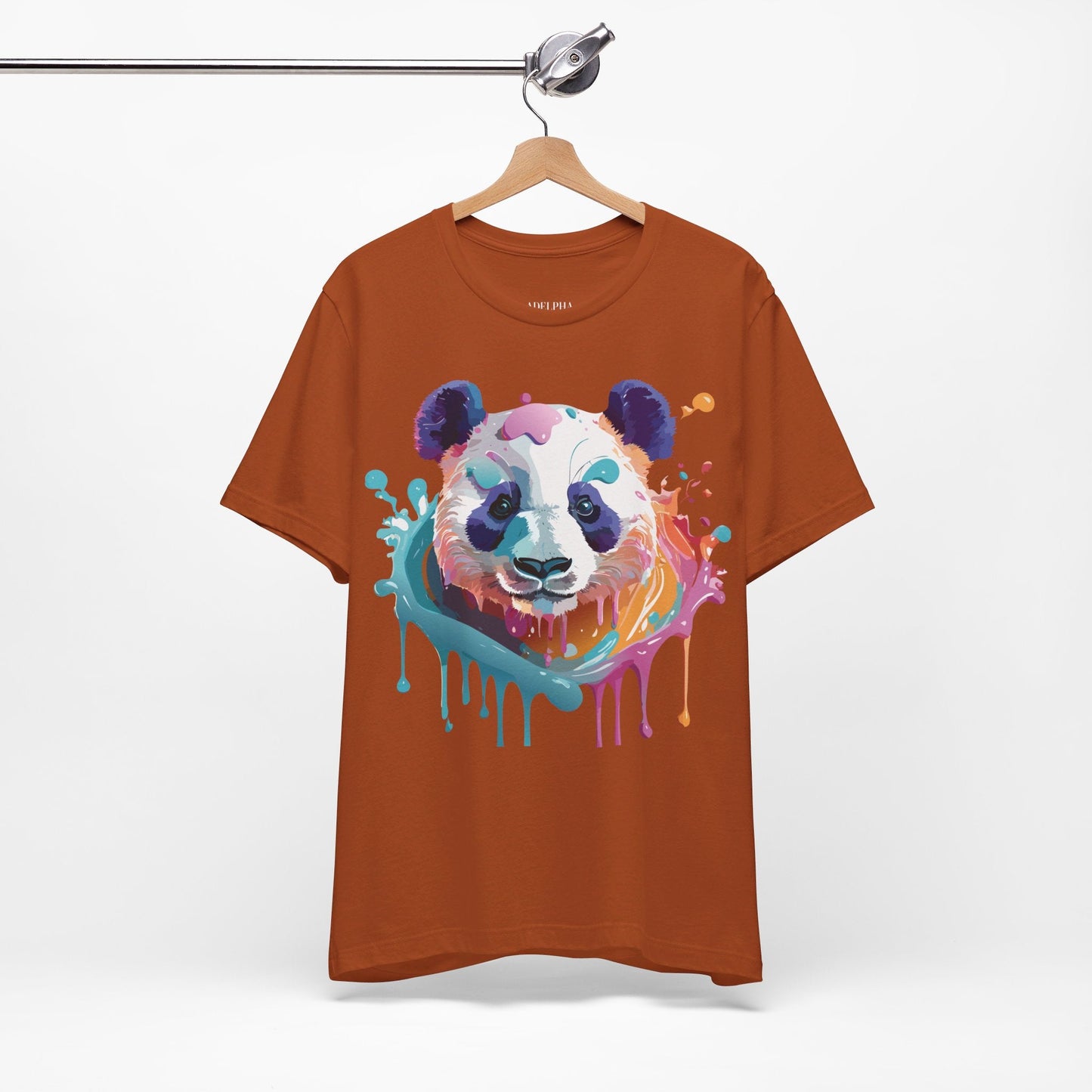 Panda Graphic Unisex 100 Cotton Vintage Art with Animal T-Shirt 12