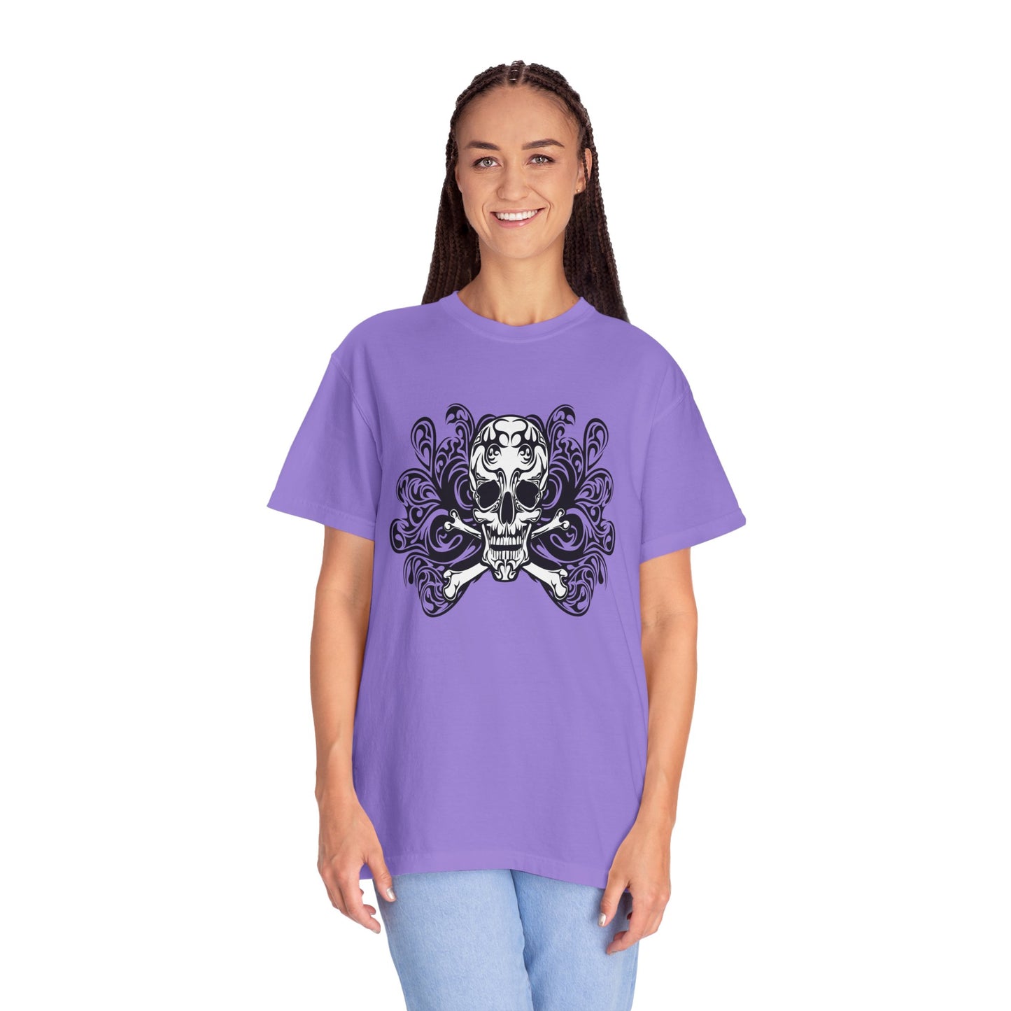 Unisex Cotton Tee Shirt with Skull