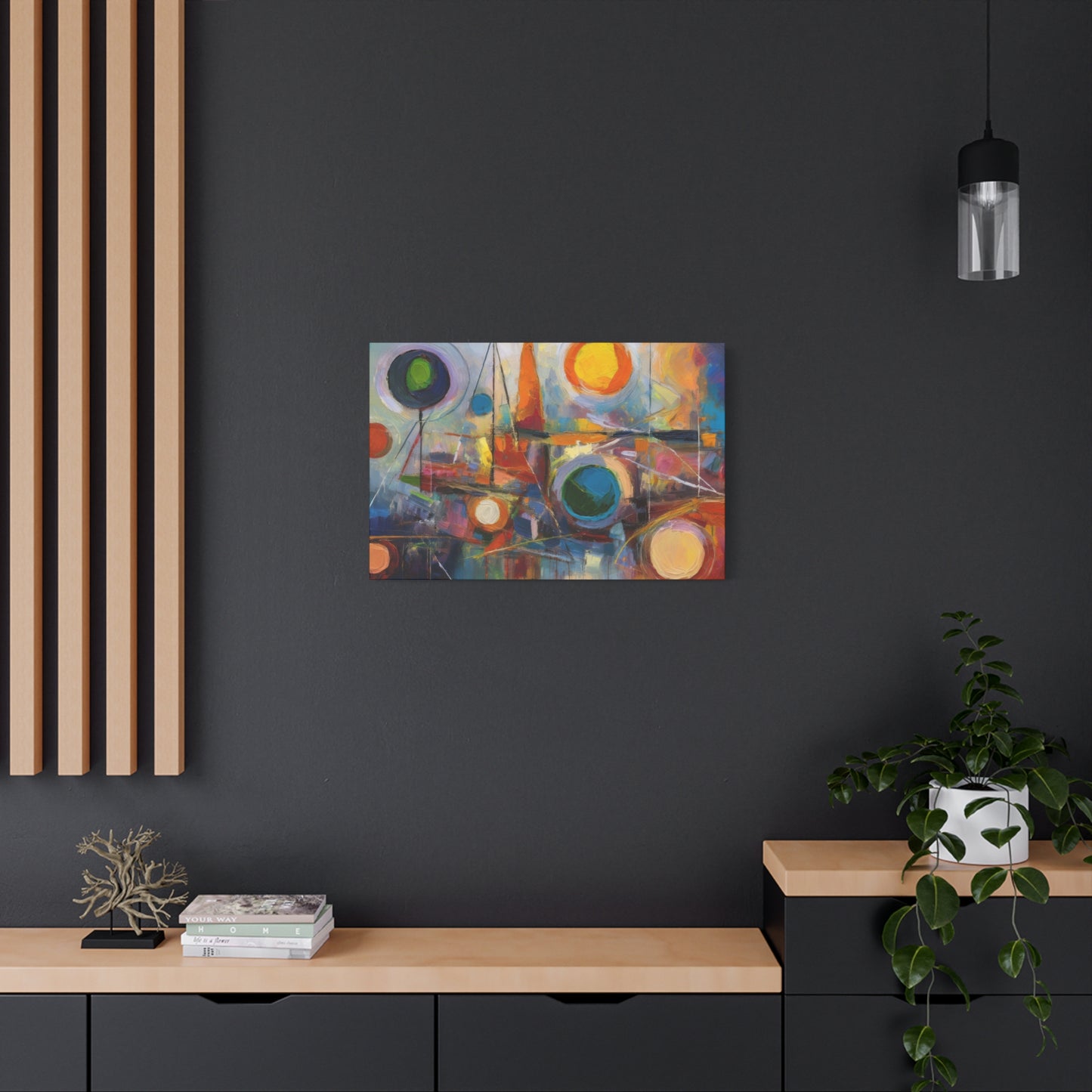 Abstract Oil Painting Print Canvas 24x16, 30x20, 36x24, 48x32, 60x40 Bright Latex Inks, Pine-Wood Inner Frame ABH-74