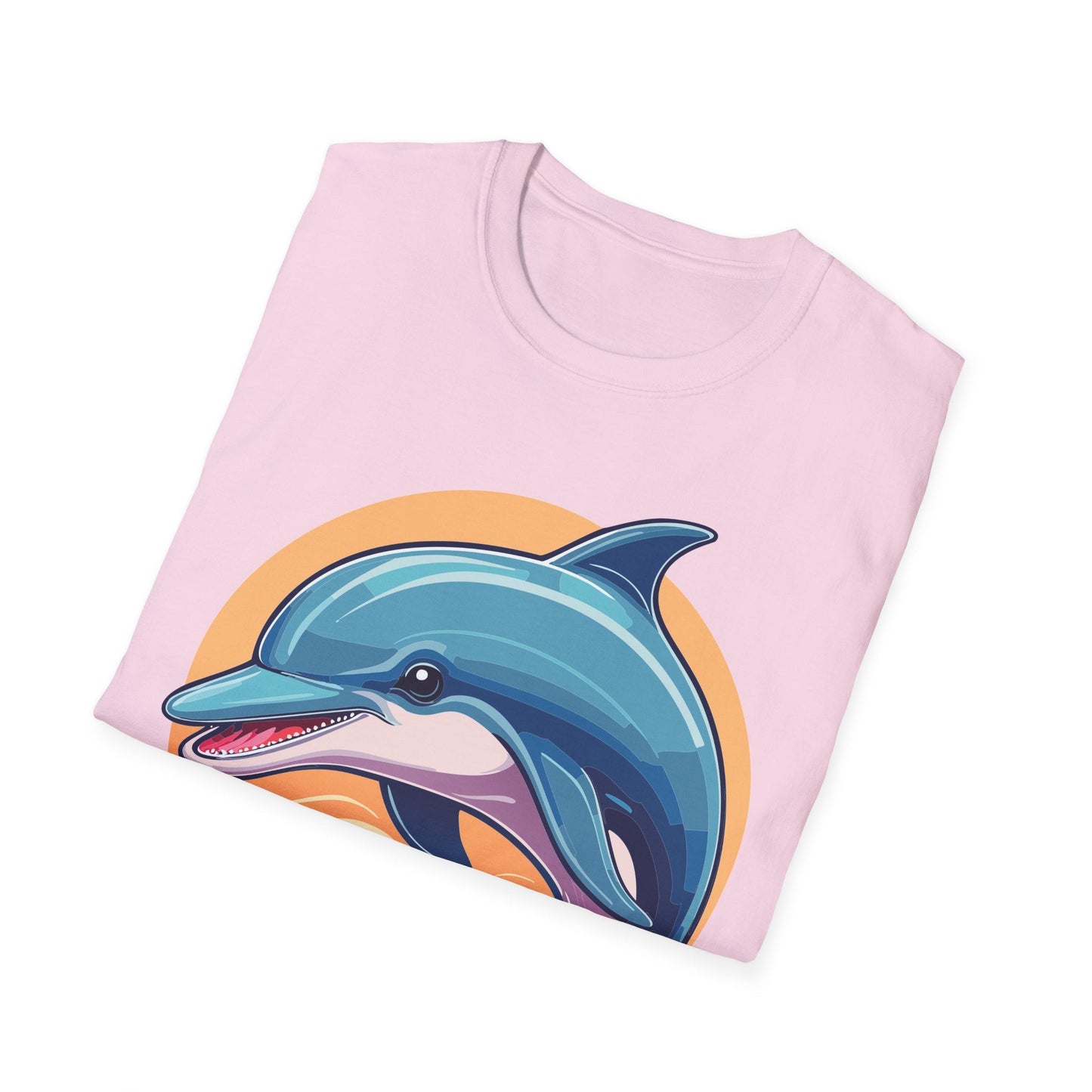 Unisex Dolphin Shirt Gildan Softstyle 64000 Tee 100 Percent Ring Spun Cotton Breathable Comfort