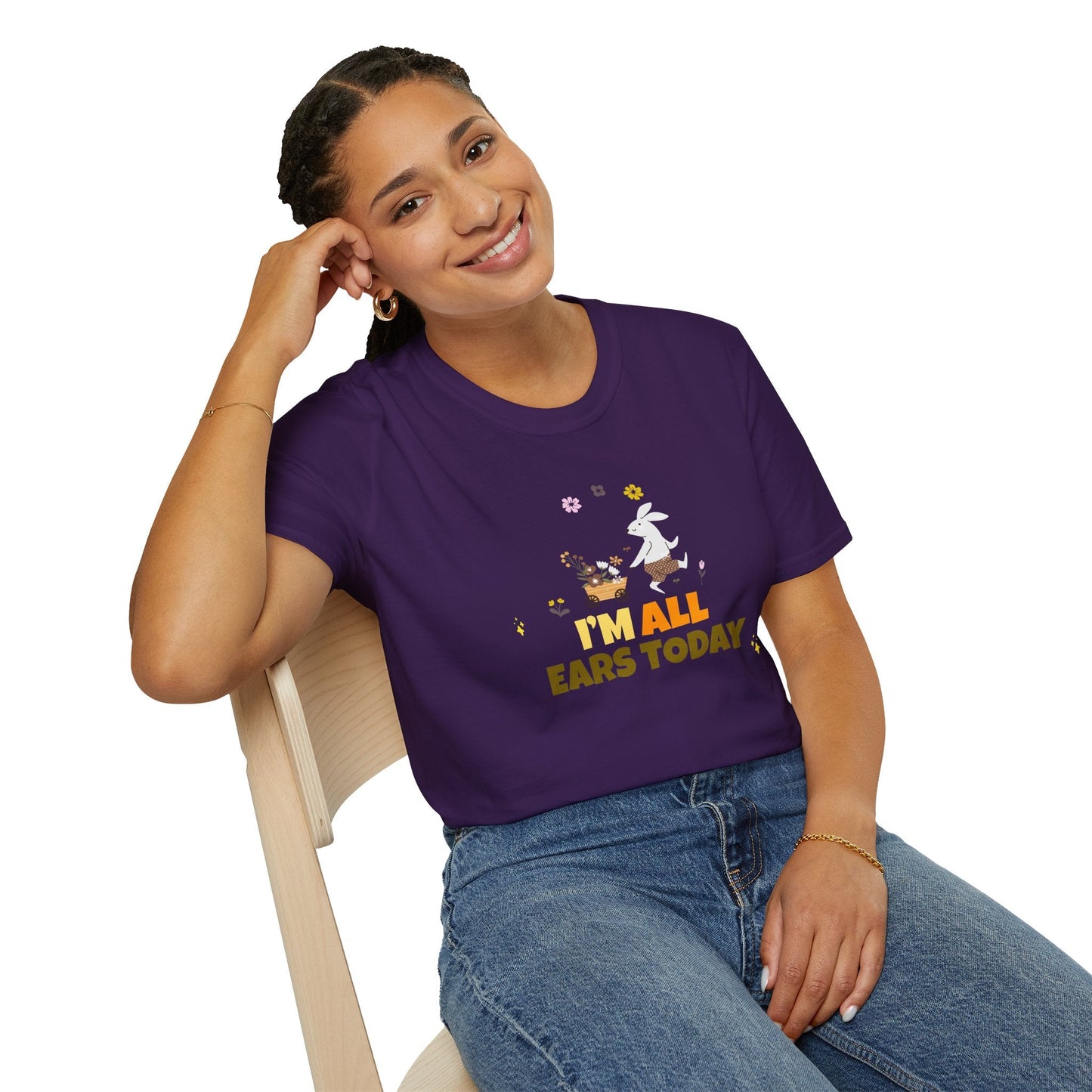 Easter Bunny T Shirt Unisex Gildan Softstyle Tee 100 Percent Ring Spun Cotton Easter Design