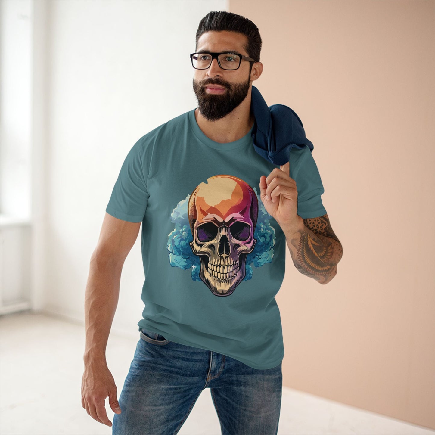 Skull Shirt Skeleton Shirt Unisex Premium Cotton Art Tee From Retro2Nova Original Art Design