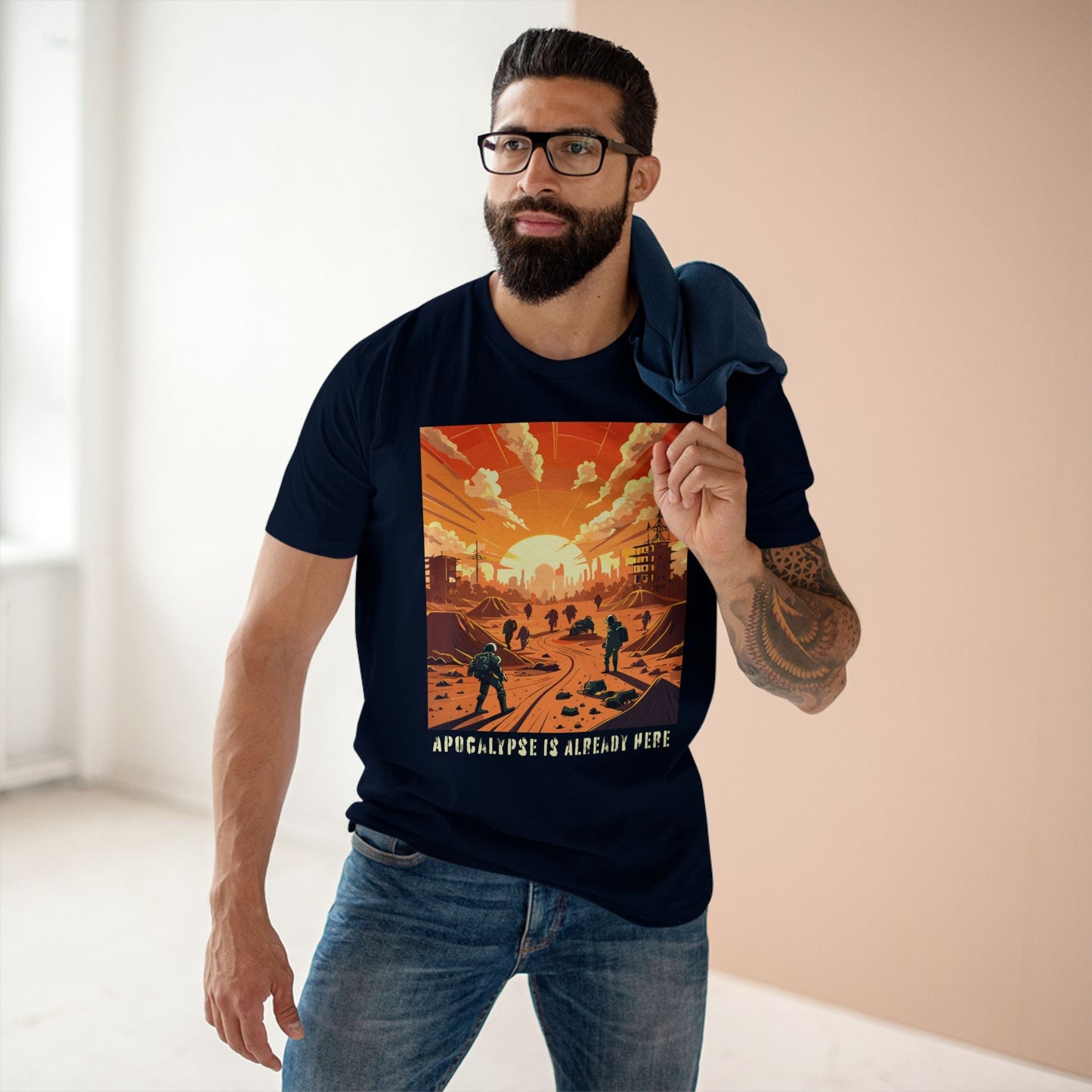 Cataclysm Doomsday Shirt Unisex Premium Cotton Tee With Original Art Retro2Nova Design