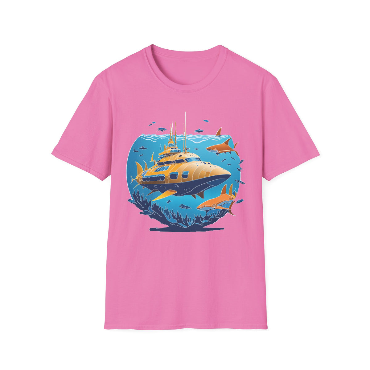 Ocean U boat Graphic Tee Gildan Unisex 100 Cotton Tee Shirt h40
