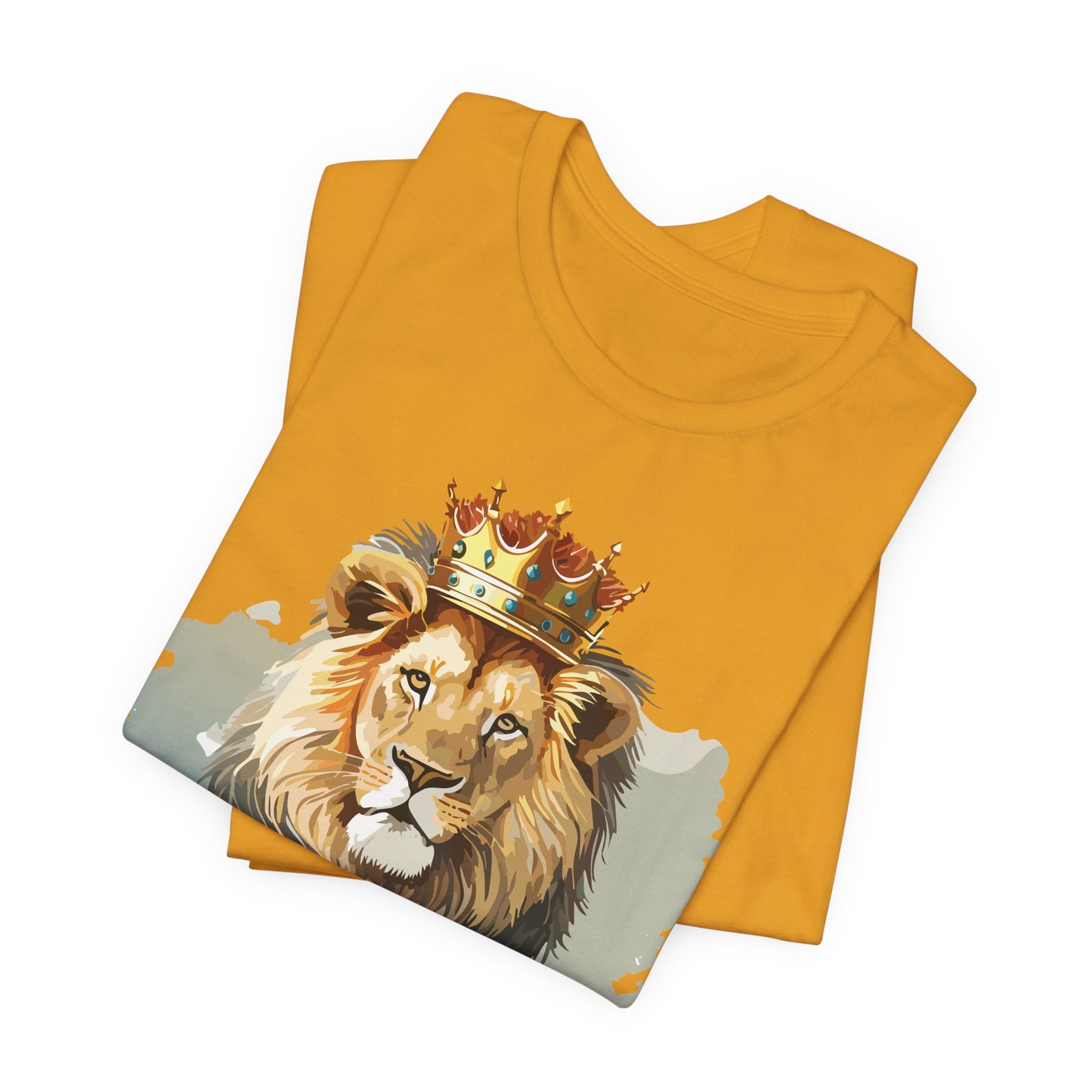 Majestic Lion Crown T-shirt, Animal Shirt, Lion Tee, Unisex Top, Birthday Gift, Shirt with Animal design